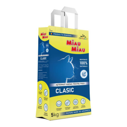 MIAU MIAU Bentonita, Asternut Igienic pentru Pisica, Clasic, 5kg