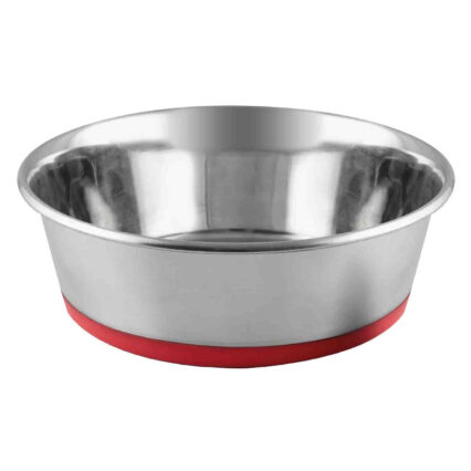 Castron 4Dog inox, baza rosie, 1,75L, 21cm ,   DELISTAT