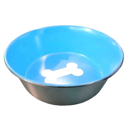 Castron Antiderapant, 4DOG, Inox, Interior Albastru, 0.5L, 13cm ,   DELISTAT