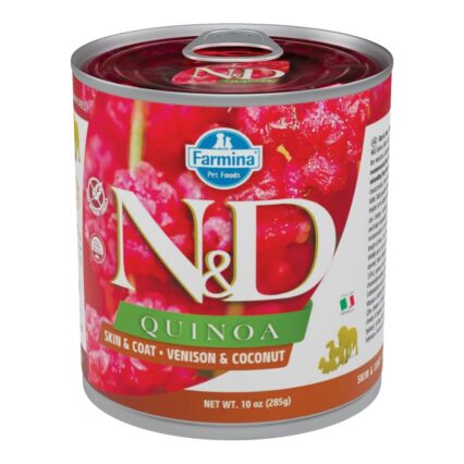 ND Quinoa Piele si Blana, Hrana Umeda Caine Adult, Vanat si Cocos, 285g