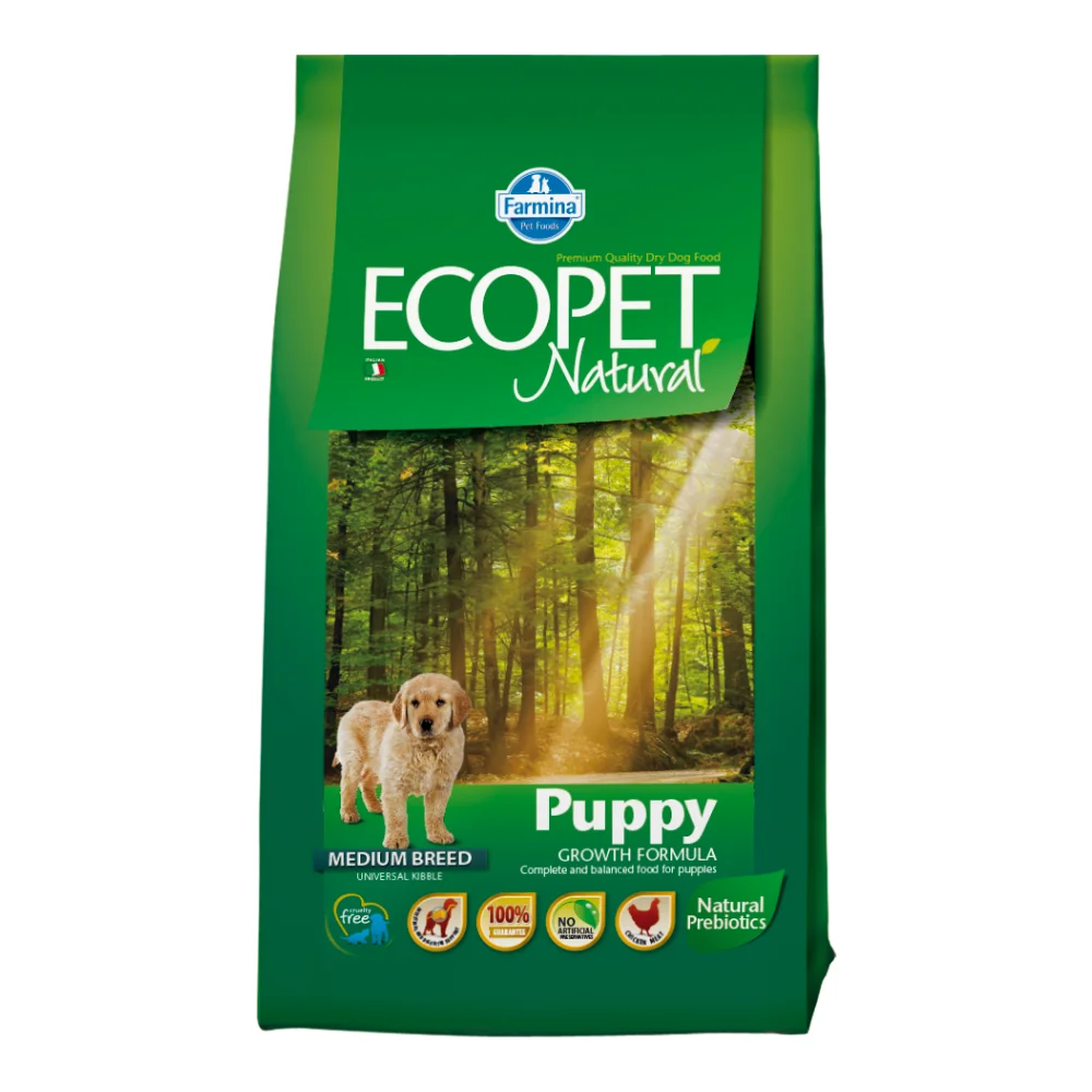 Hrana Uscata Caini ECOPET NATURAL Puppy Medium 2,5kg , DELISTAT