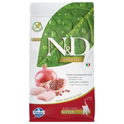 ND Prime, Hrana Uscata Pisica Junior, Pui si Rodie, 1.5kg