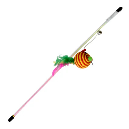 Jucarie Pisici MIAU MIAU Undita Soricel Textil ,   DELISTAT