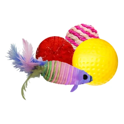 MIAU MIAU Jucarie pentru Pisica, Crazy Toys, 4 bucati