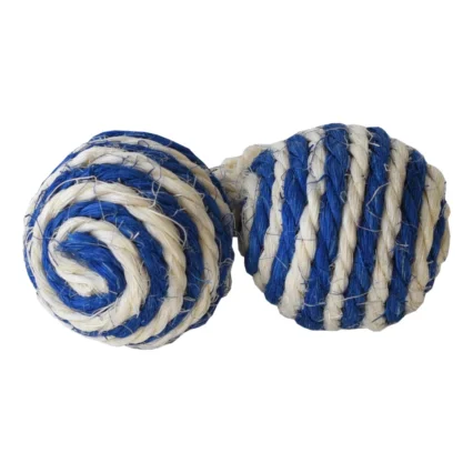 MIAU MIAU Jucarie pentru Pisica, Minge din Sisal, 2 bucati