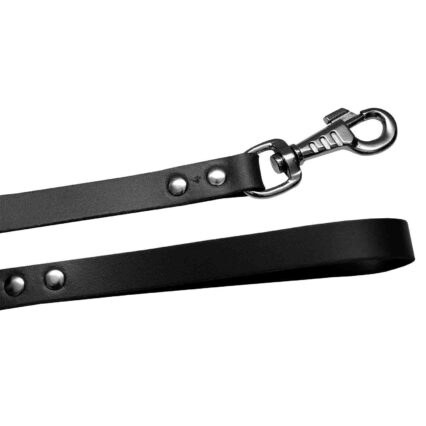 Lesa pentru Caine, 4DOG, din Piele, Neagra, Nr. 3, 15 1100 mm