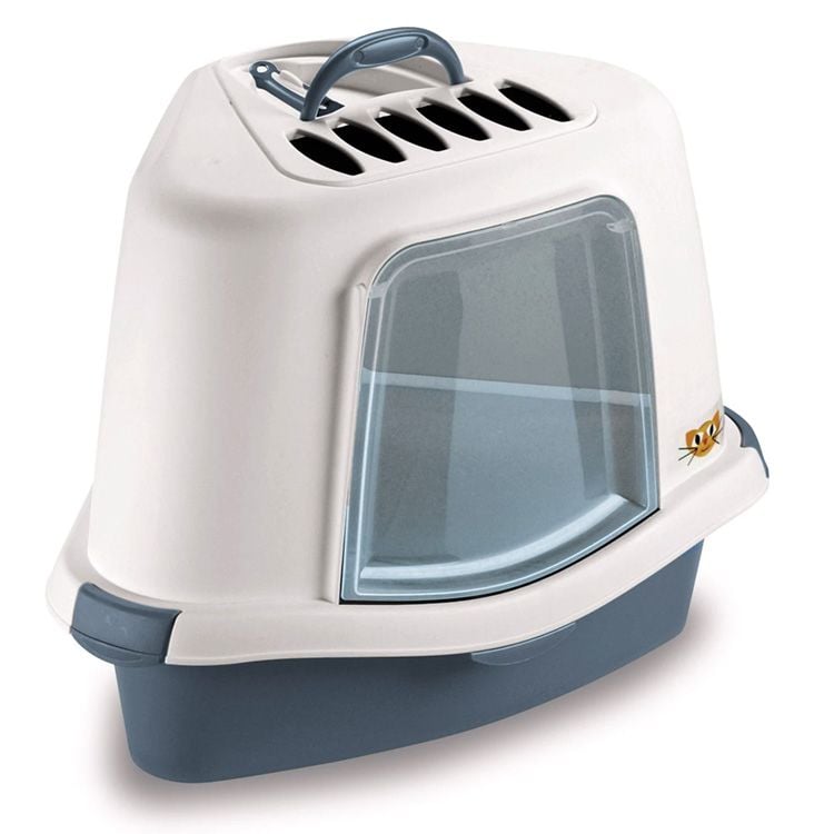 Litiera Acoperita Colt STEFANPLAST Sprint Corner Plus Blue 40x56x40cm , DELISTAT