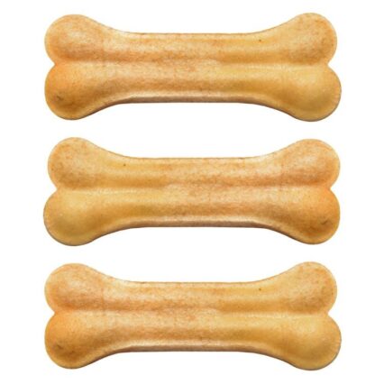 Recompense pentru Caine Adult, 4DOG, Oase din Piele Presata, 8.5cm, 3 bucati