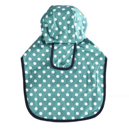 4DOG DELUXE Pelerina pentru Caine, Verde cu Buline, 35 cm