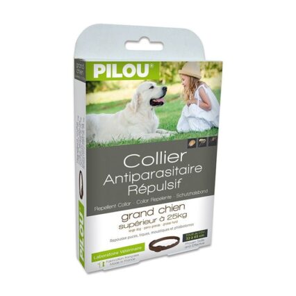 Zgarda Antiparazitara PILOU Caine Talie Mare 75cm