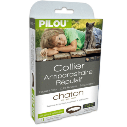 Zgarda Antiparazitara PILOU Pisica Junior (Kitten) 35cm