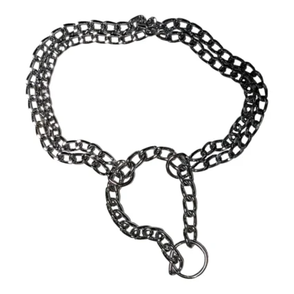 4DOG Zgarda Lant Dublu pentru Caine, Metal, Nr. 4, 2.0 55mm