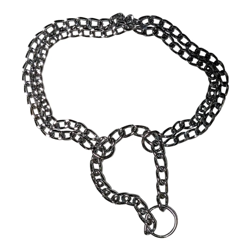 4DOG Zgarda Lant Dublu pentru Caine, Metal, Nr. 5, 2.0 60mm , DELISTAT