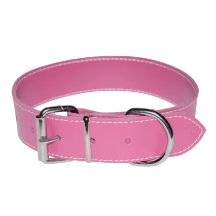 4DOG Zgarda pentru Caine din Piele, Roz, Nr. 3, 25 530 mm